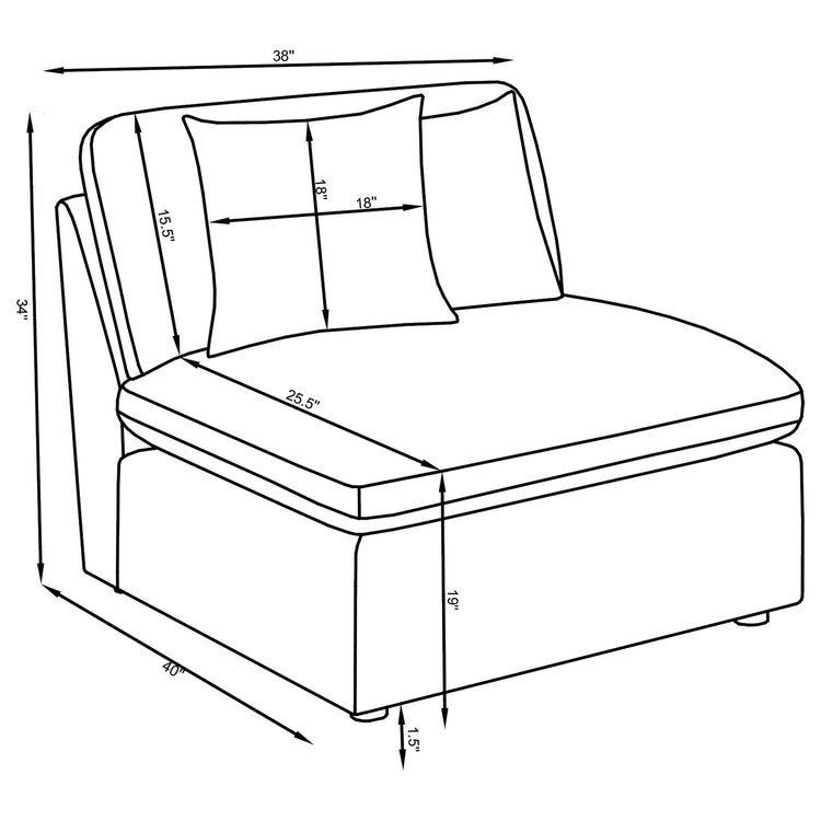 Hobson Armless Chair