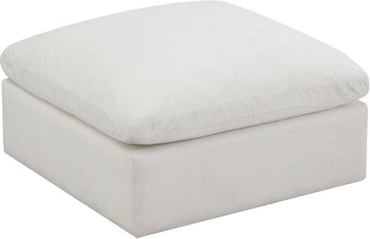 Plush Velvet Standard Cloud Modular Ottoman
