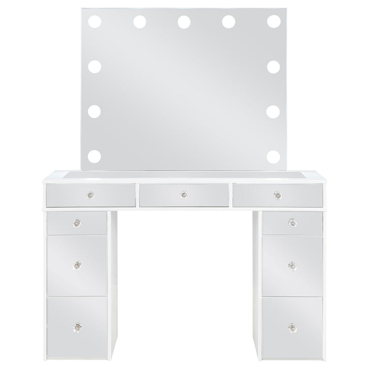 Regina Makeup Vanity Table with LED Mirror and Stool