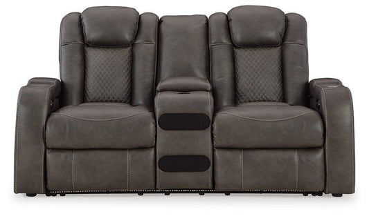 Fyne-Dyme Power Reclining Loveseat with Console