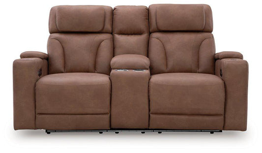 Clean-Slate Power Reclining Loveseat with Console
