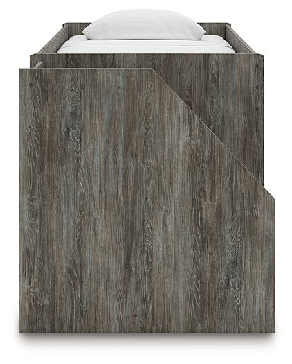 Frandern Loft Bed with Bookcase Storage