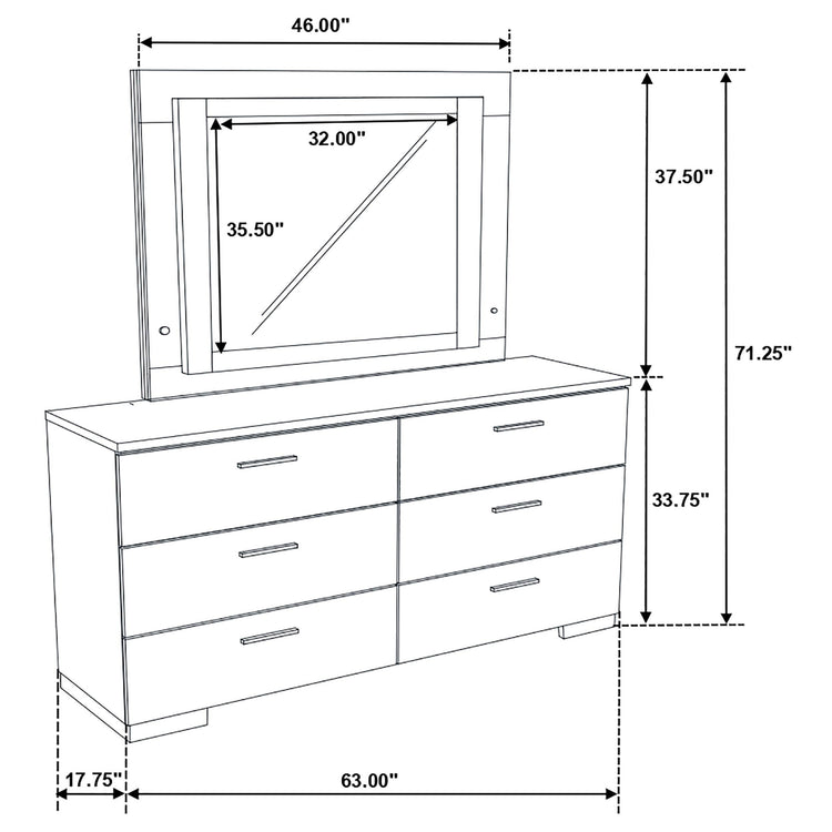Felicity Dresser with LED Mirror