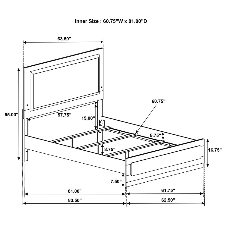 Caraway Panel Bed with LED Lighting
