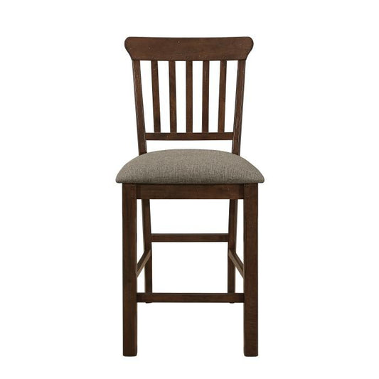 Schleiger Counter Height Chair in Dark Brown (Set of 2)