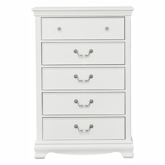 Lucida 5 Drawer Chest in White 2039W-9
