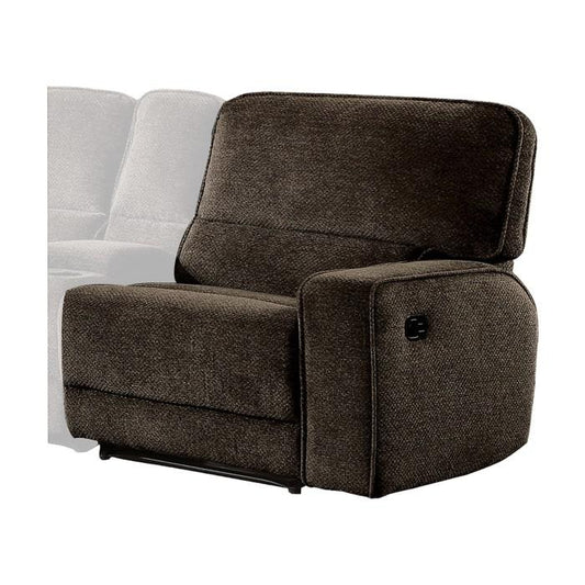 Shreveport Right Side Reclining Chair in Brown 8238-RR