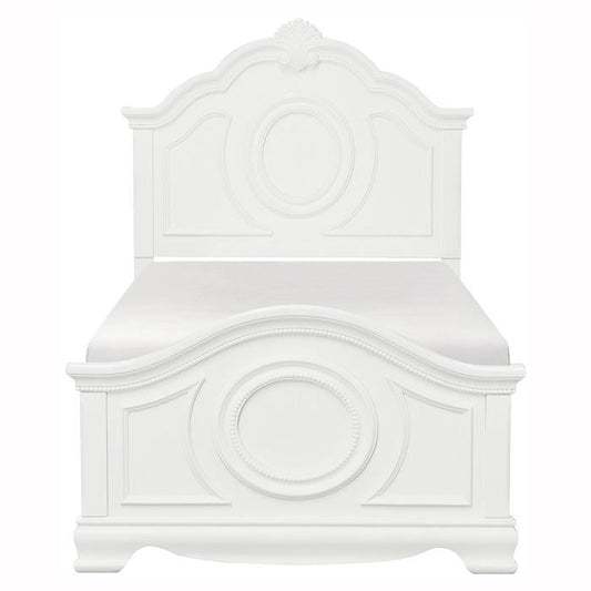 Lucida Full Panel Bed in White 2039FW-1*