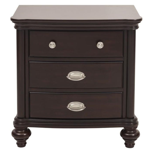 Marston 3 Drawer Nightstand in Dark Cherry 2615DC-4