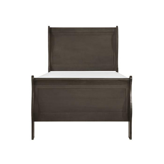Mayville Twin Sleigh Bed in Gray