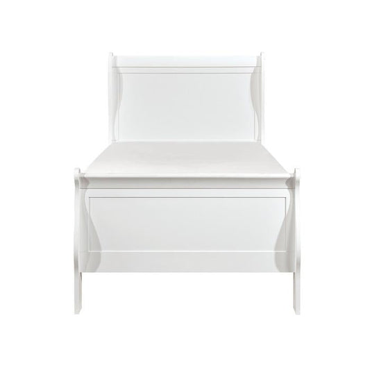 Mayville Twin Sleigh Bed in White