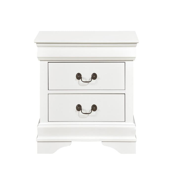 Mayville 2 Drawer Nightstand in White 2147W-4