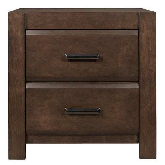 Erwan 2 Drawer Nightstand in Dark Walnut 1961-4