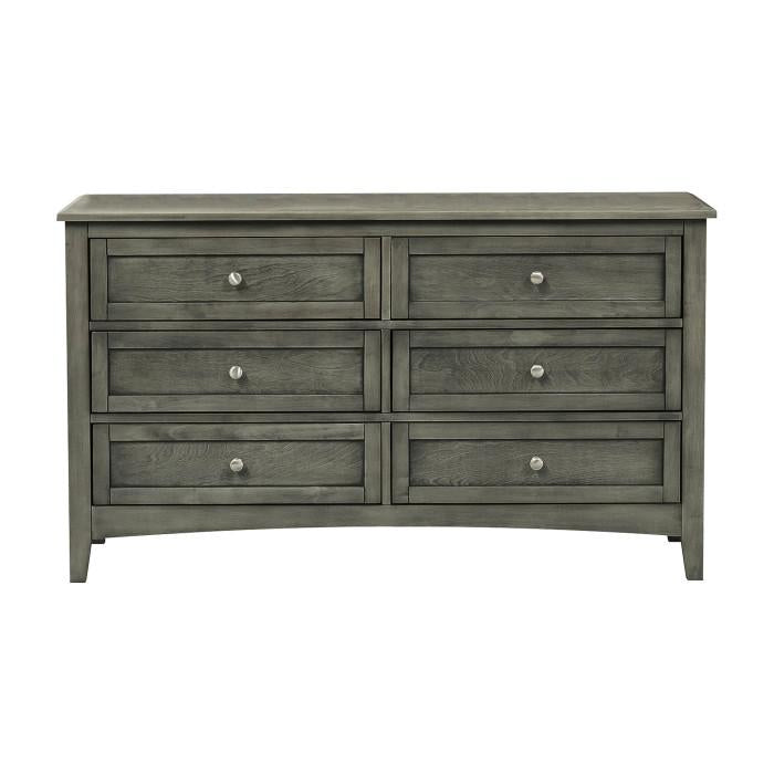 Garcia 6 Drawer Dresser in Gray 2046-5