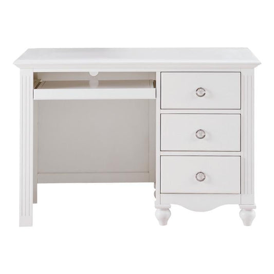 Meghan 3 Drawer Writing Desk in White 2058WH-15