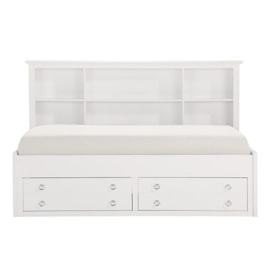 Meghan Twin Lounge Storage Bed in White 2058WHPRT-1*