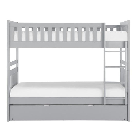 Orion Twin/Twin Bunk Bed with Trundle in Gray B2063-1*R