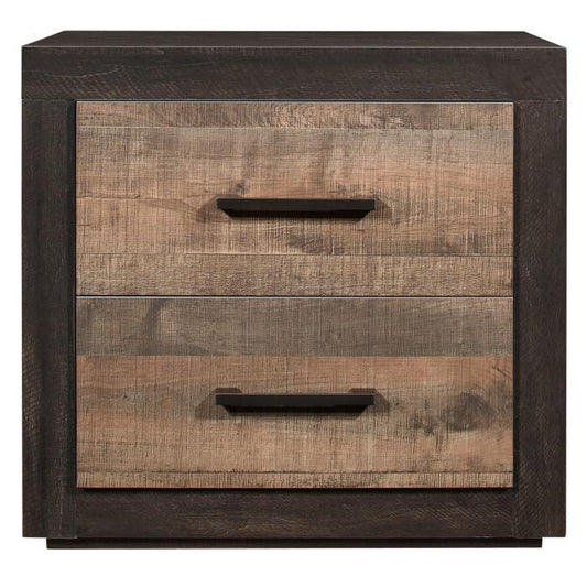 Miter Nightstand in Rustin Mahogany & Dark Ebony 1762-4