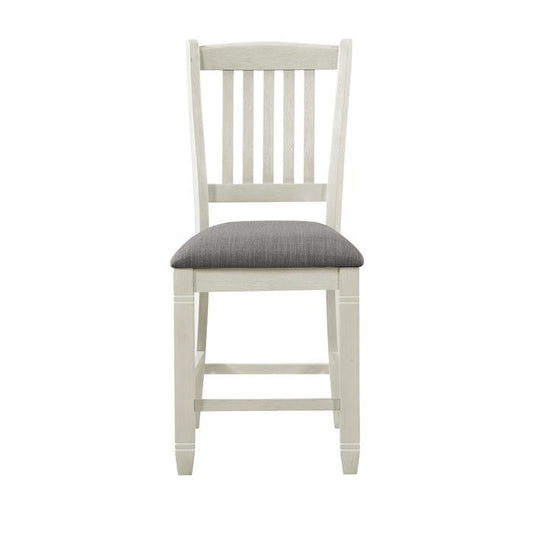 Granby Counter Height Chair in White & Brown (Set of 2)