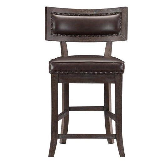 Oxton Counter Hight Chair in Dark Cherry (Set of 2)