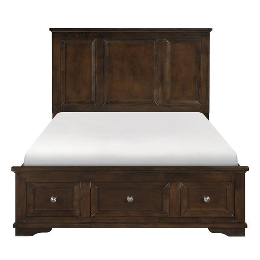 Eunice Full Platform Bed with Footboard Storage in Espresso 1844FDC-1*
