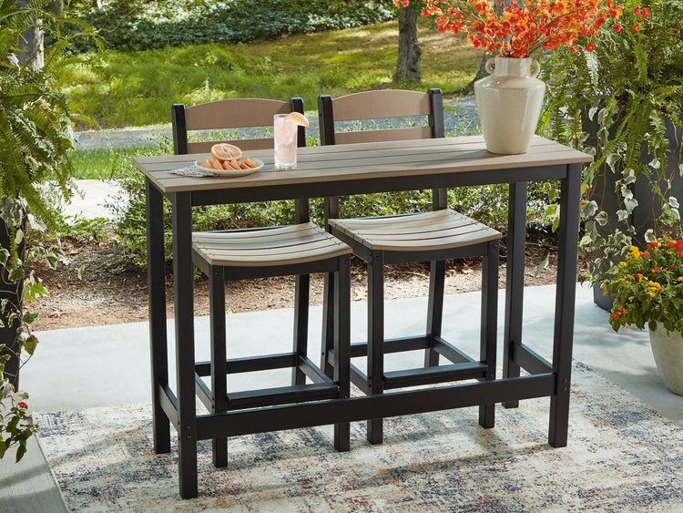 Shoreline Beach Outdoor Counter Table and 2 Barstools