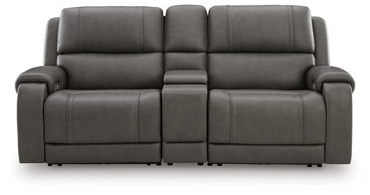 5Z - Pittson Power Reclining Sectional Loveseat with Console