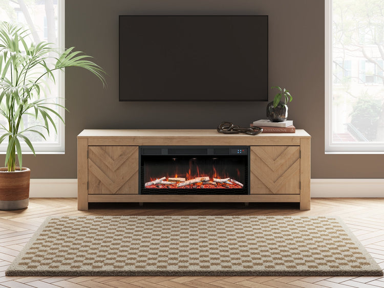 Cayboni 71" TV Stand with Electric Fireplace